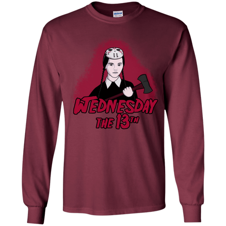 T-Shirts Maroon / YS Wednesday The 13th Youth Long Sleeve T-Shirt