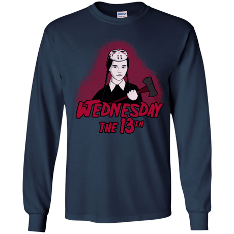 T-Shirts Navy / YS Wednesday The 13th Youth Long Sleeve T-Shirt