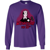 T-Shirts Purple / YS Wednesday The 13th Youth Long Sleeve T-Shirt