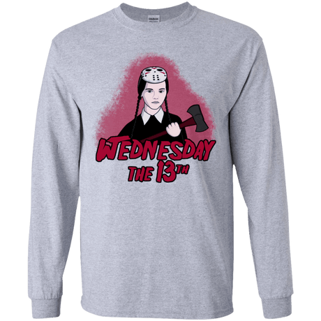 T-Shirts Sport Grey / YS Wednesday The 13th Youth Long Sleeve T-Shirt