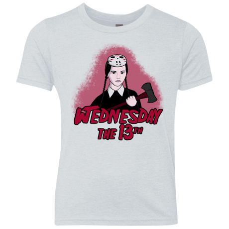 T-Shirts Heather White / YXS Wednesday The 13th Youth Triblend T-Shirt