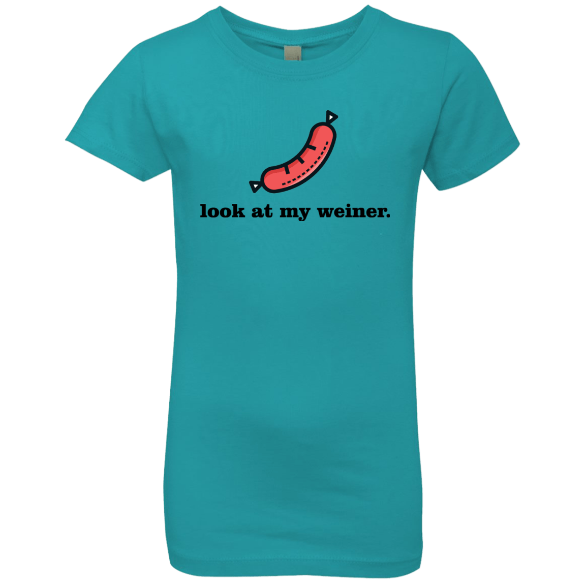T-Shirts Tahiti Blue / YXS Weiner Girls Premium T-Shirt