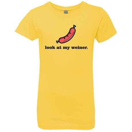 T-Shirts Vibrant Yellow / YXS Weiner Girls Premium T-Shirt