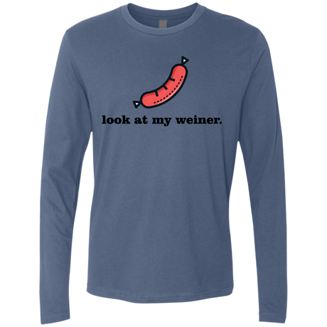 T-Shirts Indigo / Small Weiner Men's Premium Long Sleeve