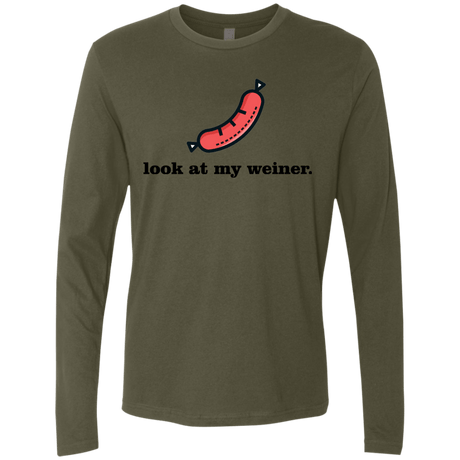 T-Shirts Military Green / Small Weiner Men's Premium Long Sleeve