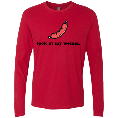 T-Shirts Red / Small Weiner Men's Premium Long Sleeve