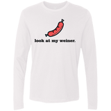 T-Shirts White / Small Weiner Men's Premium Long Sleeve