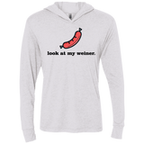 T-Shirts Heather White / X-Small Weiner Triblend Long Sleeve Hoodie Tee