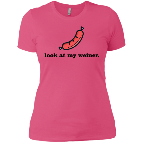 T-Shirts Hot Pink / X-Small Weiner Women's Premium T-Shirt