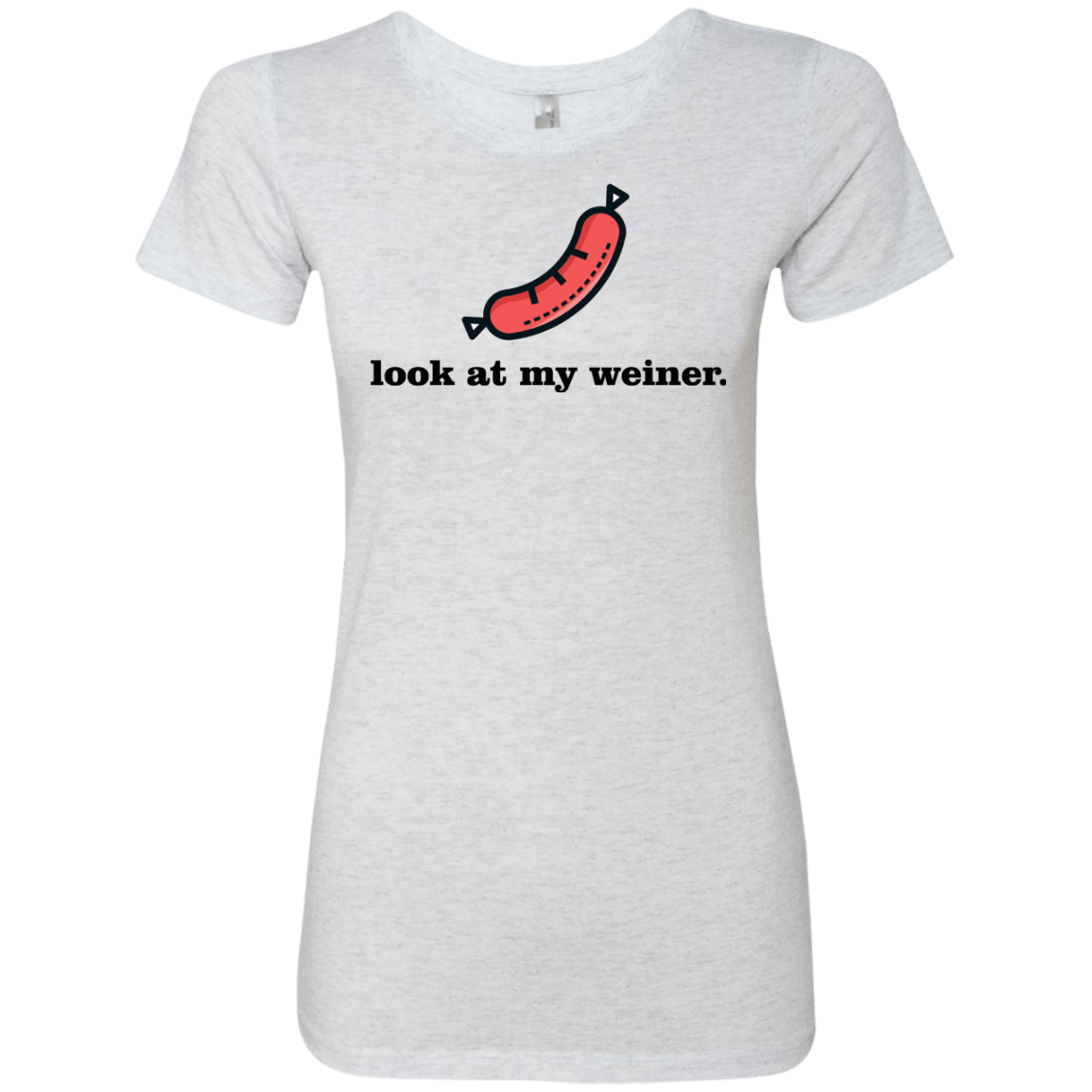 T-Shirts Heather White / Small Weiner Women's Triblend T-Shirt