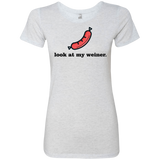 T-Shirts Heather White / Small Weiner Women's Triblend T-Shirt