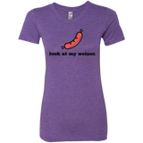 T-Shirts Purple Rush / Small Weiner Women's Triblend T-Shirt