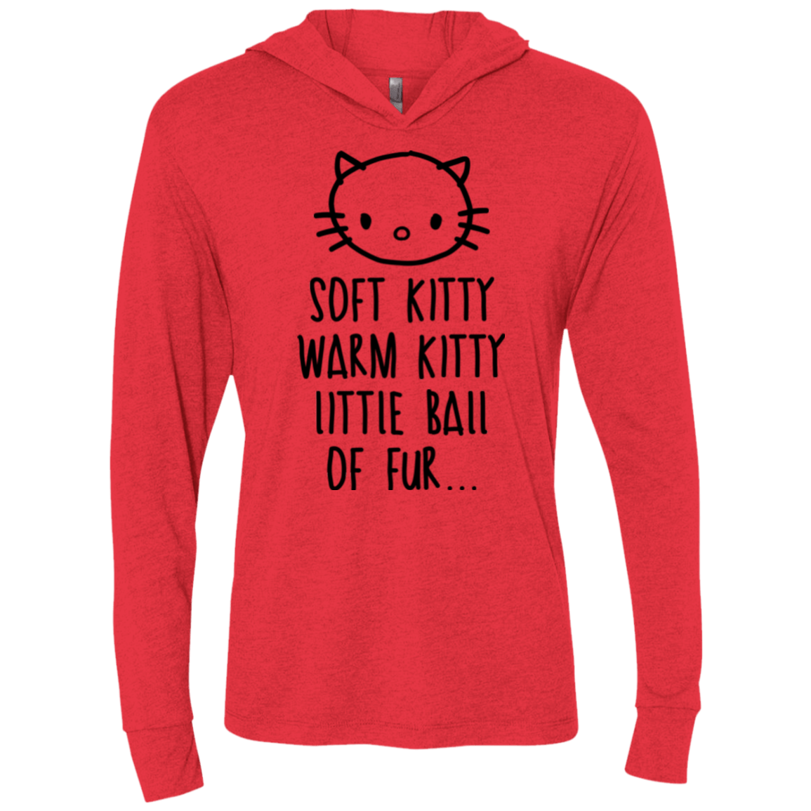 T-Shirts Vintage Red / X-Small Weird Kitty Triblend Long Sleeve Hoodie Tee