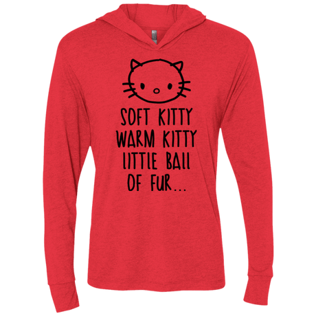 T-Shirts Vintage Red / X-Small Weird Kitty Triblend Long Sleeve Hoodie Tee