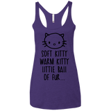 T-Shirts Purple / X-Small Weird Kitty Women's Triblend Racerback Tank