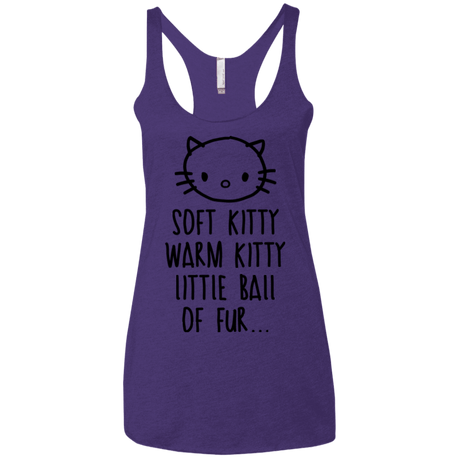 T-Shirts Purple / X-Small Weird Kitty Women's Triblend Racerback Tank