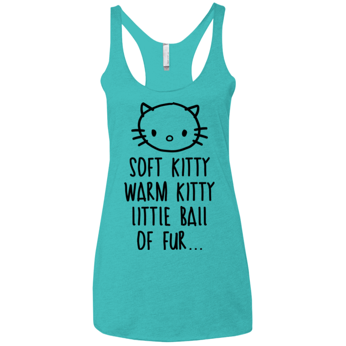 T-Shirts Tahiti Blue / X-Small Weird Kitty Women's Triblend Racerback Tank