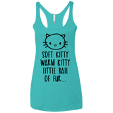 T-Shirts Tahiti Blue / X-Small Weird Kitty Women's Triblend Racerback Tank