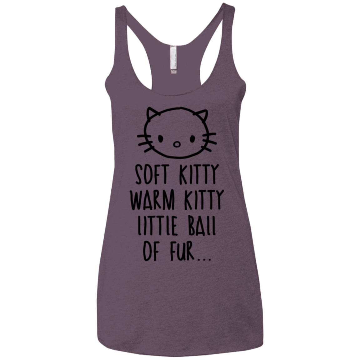 T-Shirts Vintage Purple / X-Small Weird Kitty Women's Triblend Racerback Tank