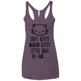 T-Shirts Vintage Purple / X-Small Weird Kitty Women's Triblend Racerback Tank