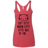 T-Shirts Vintage Red / X-Small Weird Kitty Women's Triblend Racerback Tank