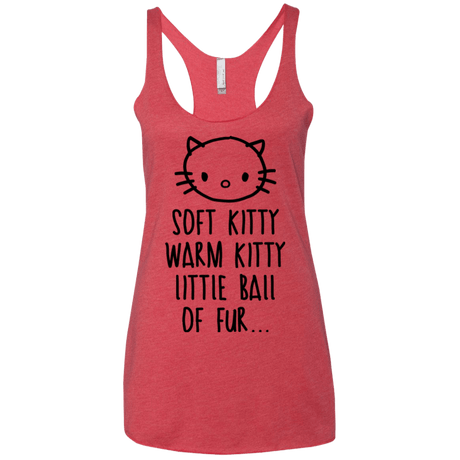 T-Shirts Vintage Red / X-Small Weird Kitty Women's Triblend Racerback Tank