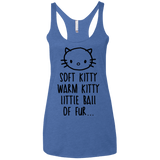 T-Shirts Vintage Royal / X-Small Weird Kitty Women's Triblend Racerback Tank