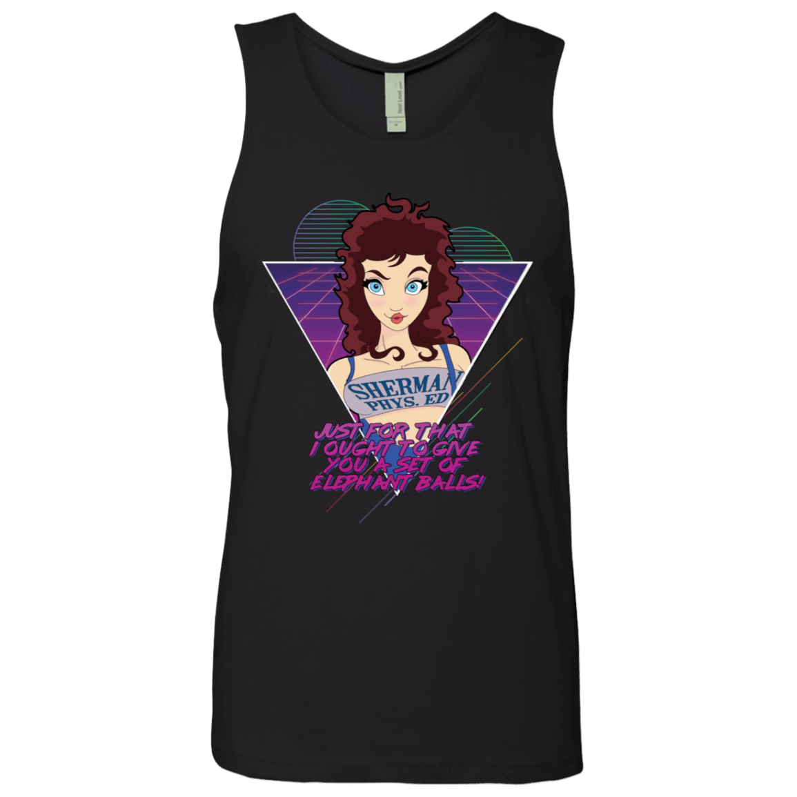 T-Shirts Black / S Weird Science Elephant Balls Men's Premium Tank Top