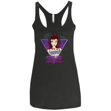 T-Shirts Vintage Black / X-Small Weird Science Elephant Balls Women's Triblend Racerback Tank