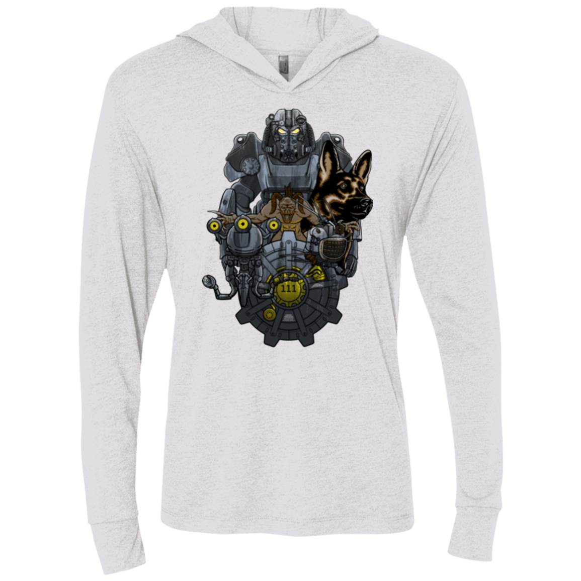 T-Shirts Heather White / X-Small Welcome home Triblend Long Sleeve Hoodie Tee