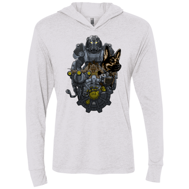 T-Shirts Heather White / X-Small Welcome home Triblend Long Sleeve Hoodie Tee