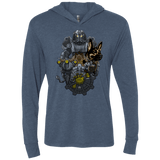 T-Shirts Indigo / X-Small Welcome home Triblend Long Sleeve Hoodie Tee