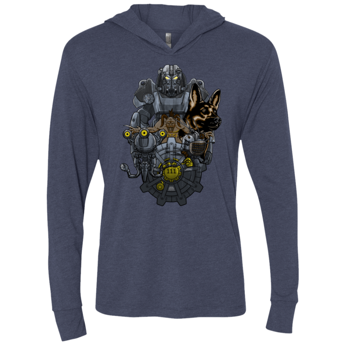 T-Shirts Vintage Navy / X-Small Welcome home Triblend Long Sleeve Hoodie Tee