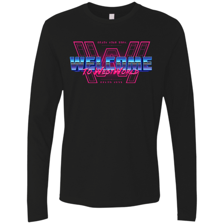 T-Shirts Black / Small Welcome Men's Premium Long Sleeve