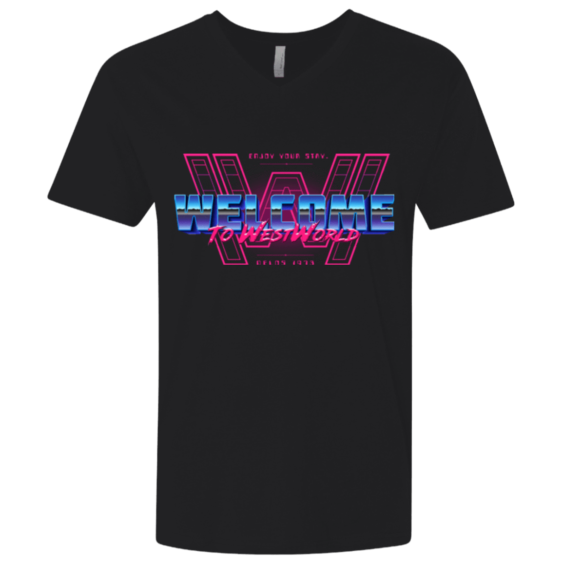 T-Shirts Black / X-Small Welcome Men's Premium V-Neck