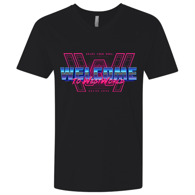T-Shirts Black / X-Small Welcome Men's Premium V-Neck
