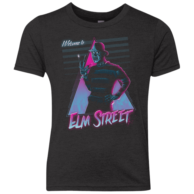 T-Shirts Vintage Black / YXS Welcome to Elm Street Youth Triblend T-Shirt
