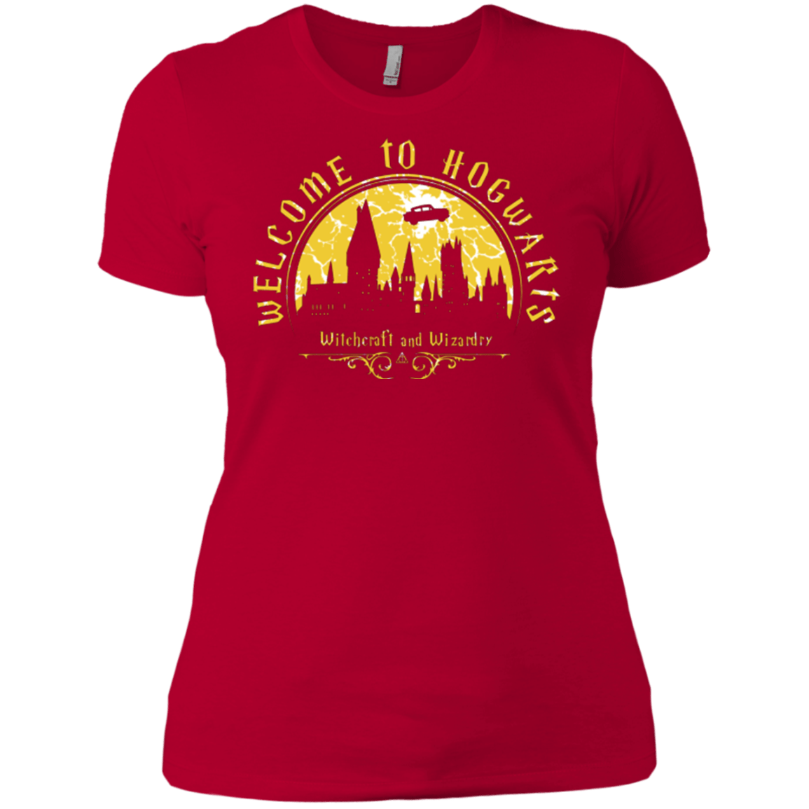 T-Shirts Red / X-Small Welcome to Hogwarts Women's Premium T-Shirt