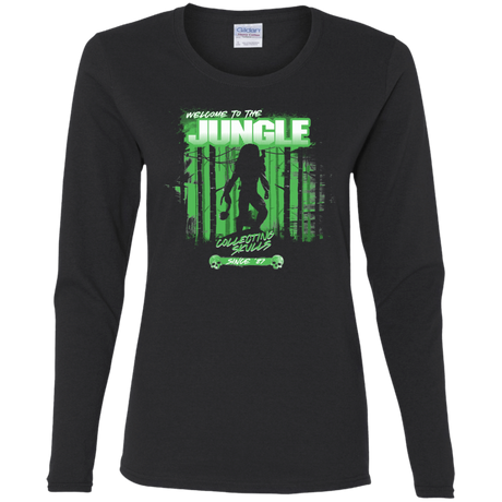 T-Shirts Black / S Welcome to Jungle Women's Long Sleeve T-Shirt