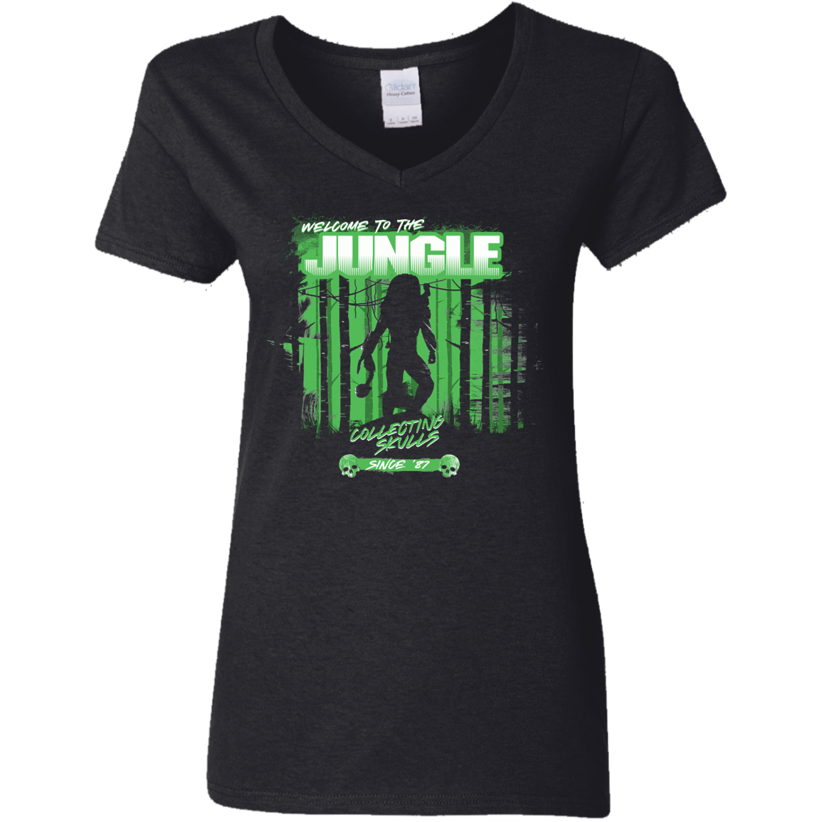 T-Shirts Black / S Welcome to Jungle Women's V-Neck T-Shirt