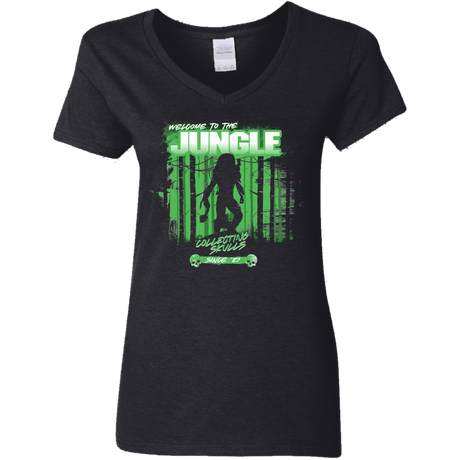 T-Shirts Black / S Welcome to Jungle Women's V-Neck T-Shirt