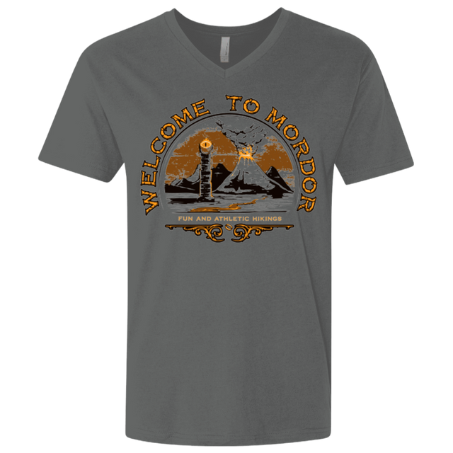 T-Shirts Heavy Metal / X-Small Welcome to Mordor Men's Premium V-Neck