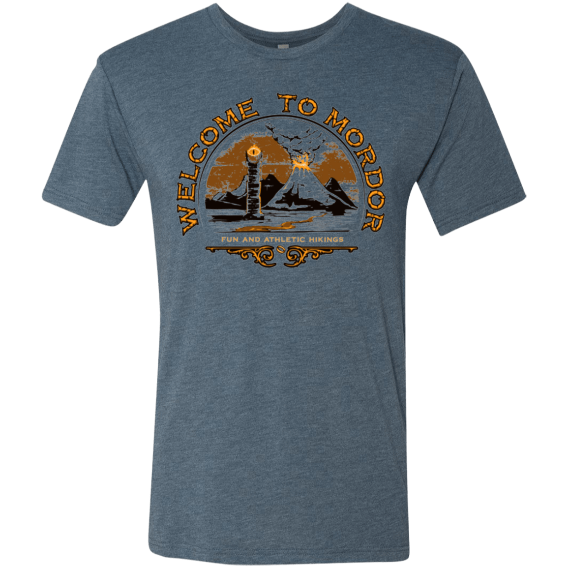 T-Shirts Indigo / Small Welcome to Mordor Men's Triblend T-Shirt