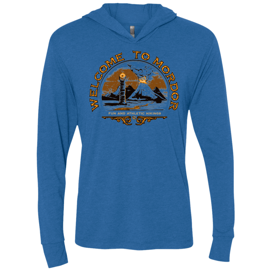 T-Shirts Vintage Royal / X-Small Welcome to Mordor Triblend Long Sleeve Hoodie Tee