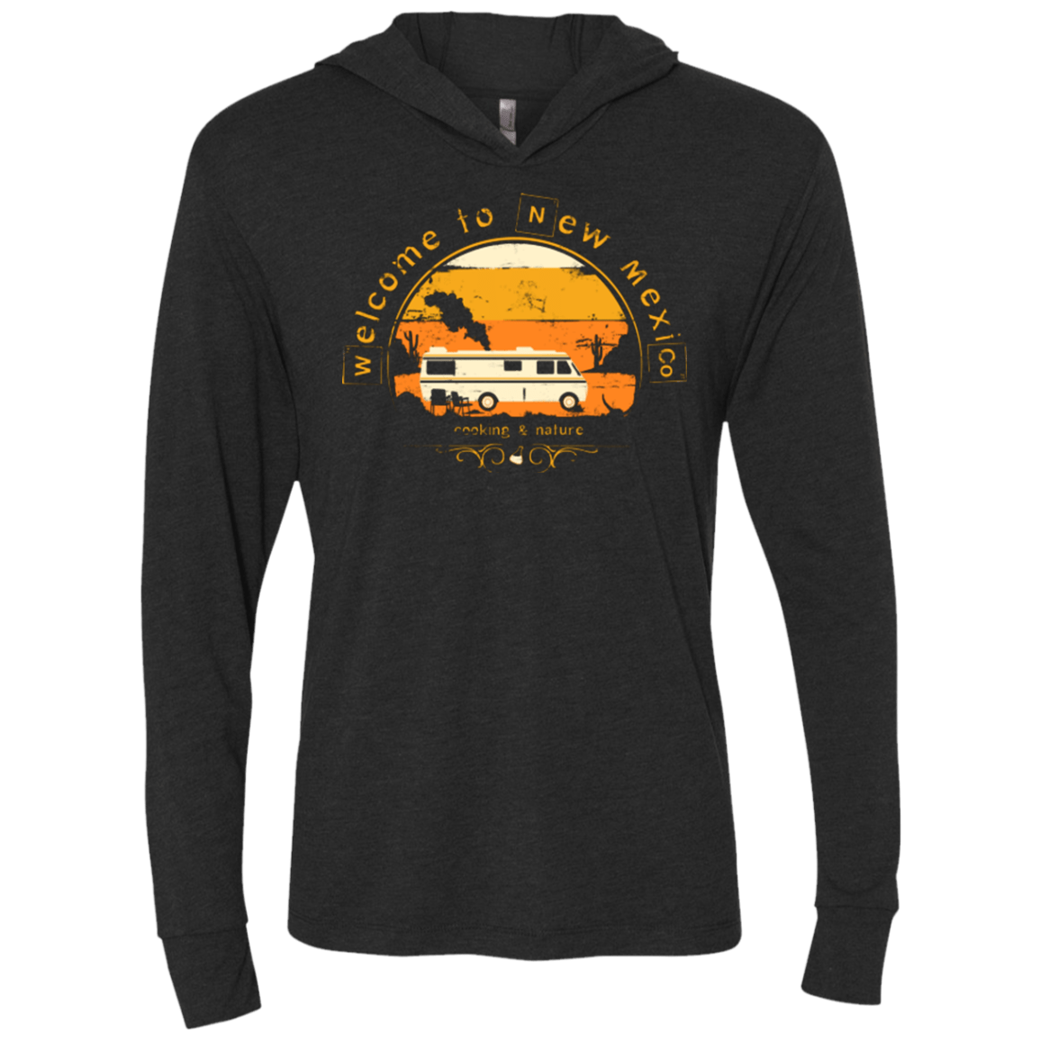 T-Shirts Vintage Black / X-Small Welcome to New Mexico Triblend Long Sleeve Hoodie Tee