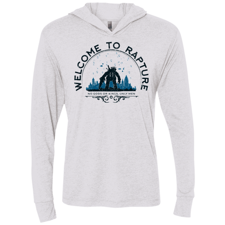 T-Shirts Heather White / X-Small Welcome to Rapture Triblend Long Sleeve Hoodie Tee