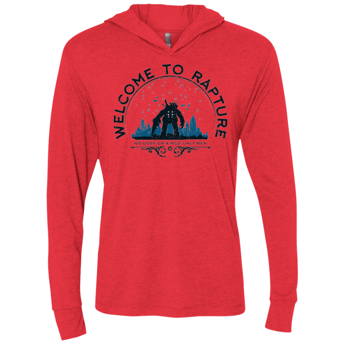 T-Shirts Vintage Red / X-Small Welcome to Rapture Triblend Long Sleeve Hoodie Tee