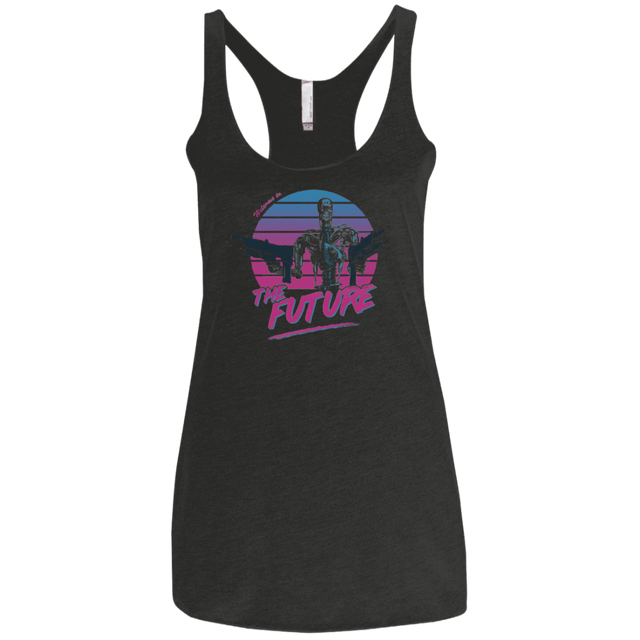 T-Shirts Vintage Black / X-Small Welcome to the Future Women's Triblend Racerback Tank