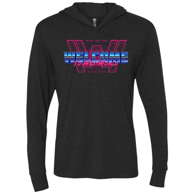 T-Shirts Vintage Black / X-Small Welcome Triblend Long Sleeve Hoodie Tee