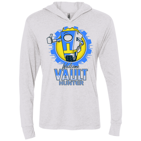 T-Shirts Heather White / X-Small Welcome Vault Hunter Triblend Long Sleeve Hoodie Tee